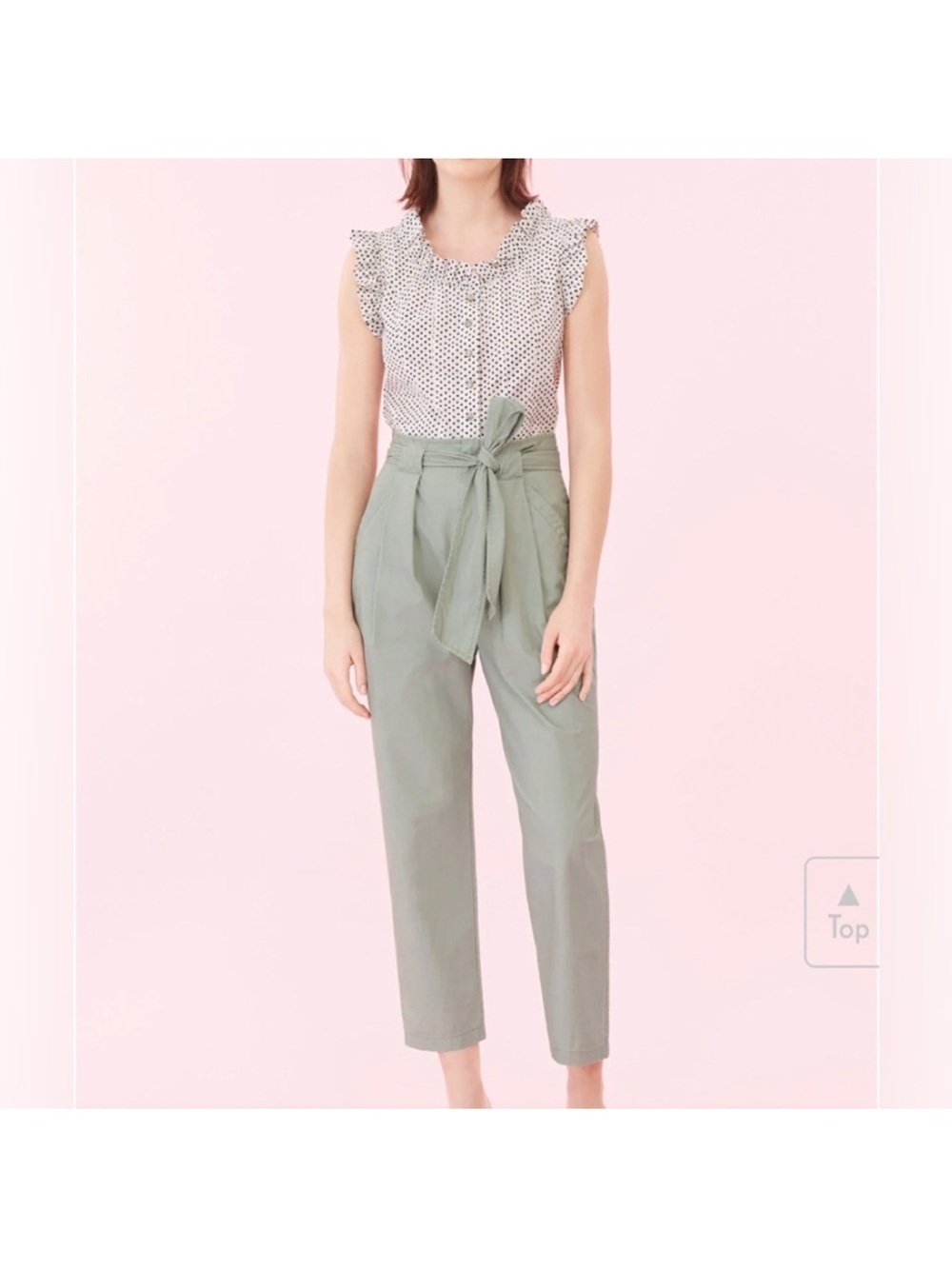 La Vie Rebecca Taylor Sea Grass Poplin The Pant